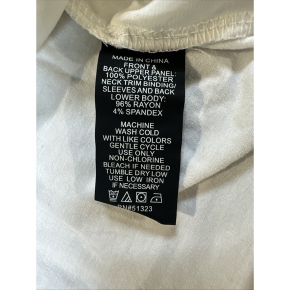 Vince Camuto White Blouse Zipper & Pocket Size M Long Roll Sleeve - Picture 9 of 9